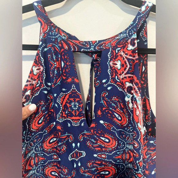 PARKER Paisley Halter Fit And Flare Dress Multi color size Small 100% Silk - Picture 6 of 14